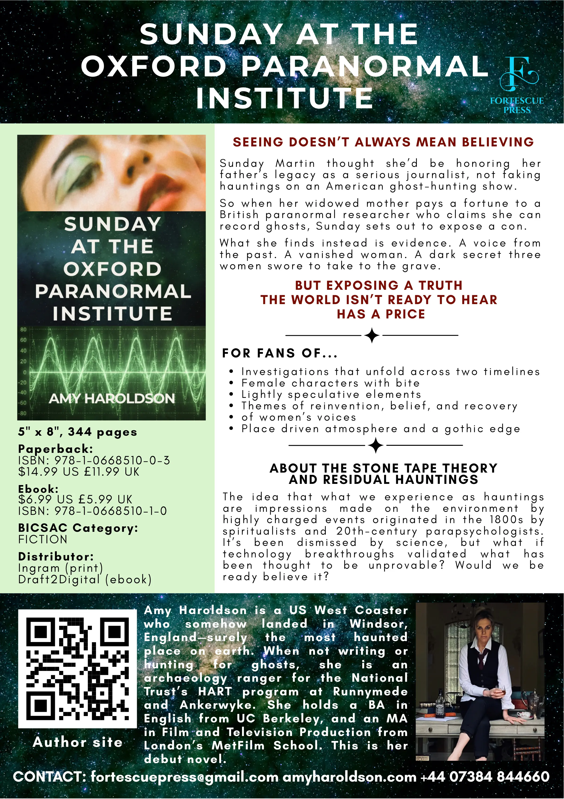 Sunday at the Oxford Paranormal Institute sell sheet